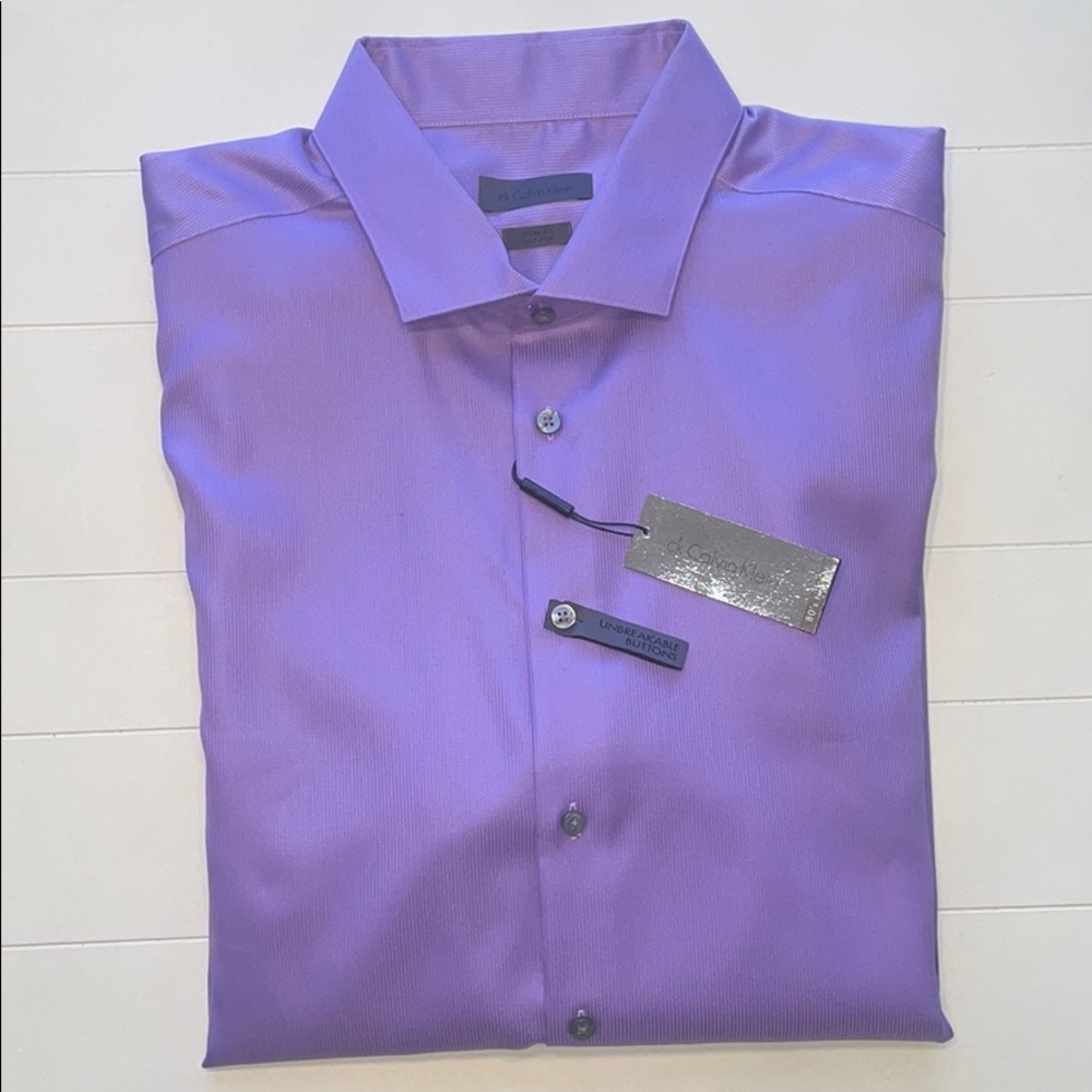 NWT!!! Men’s Calvin Klein slim fit non iron dress